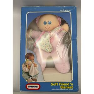 Vintage 1995 Little Tikes Soft Friend n Blanket Pink Baby Doll Lovey Box 1548